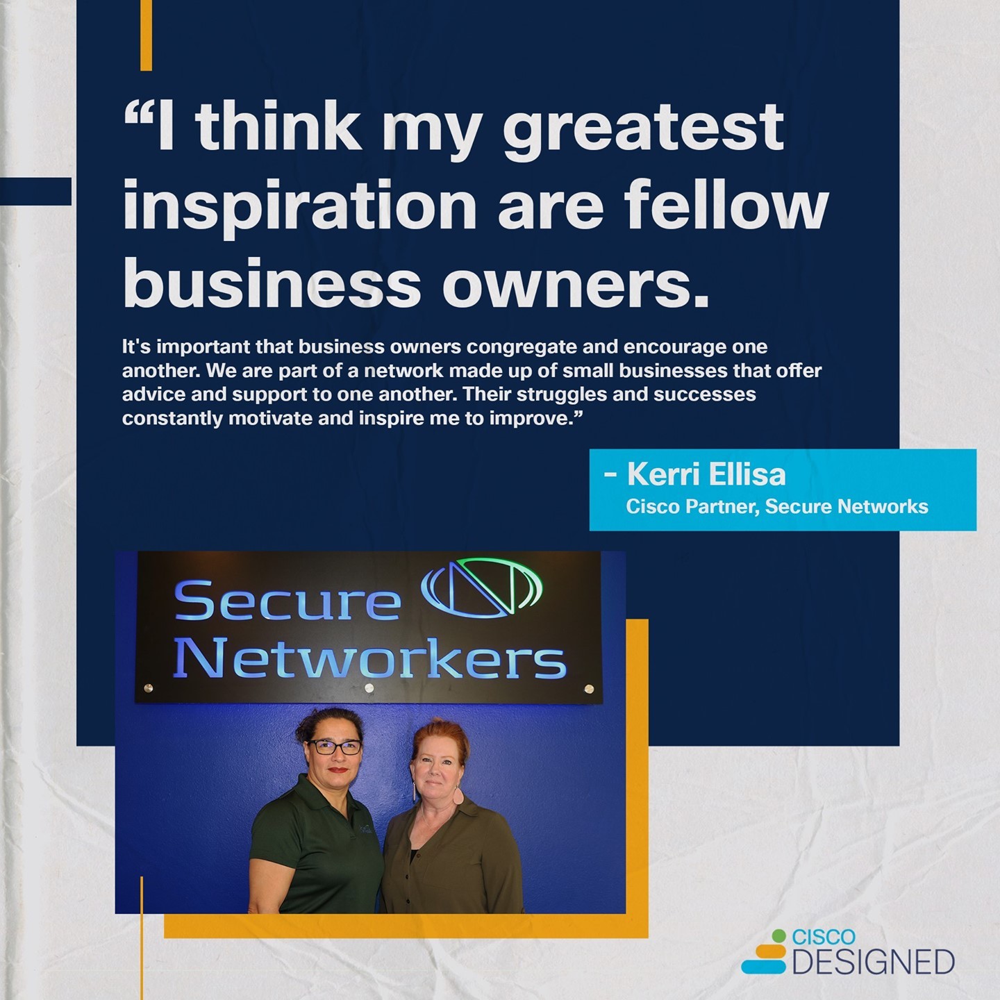 Cisco Designed small business Instagram post