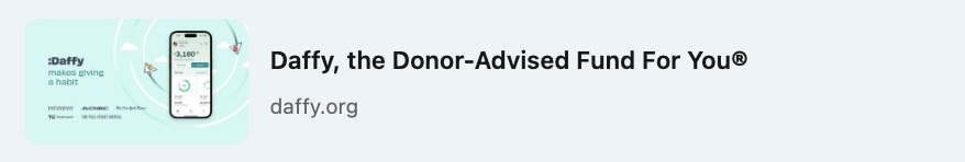 Link preview: Daffy, the Donor-Advised Fund For You®, daffy.org